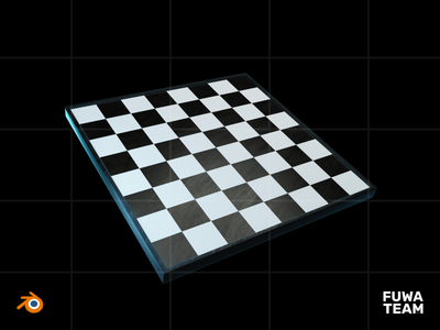 3D 国际象棋游戏在黑暗插图包中发光 - 棋盘(3D Chess game glow in the dark illustration pack - Chess Board)