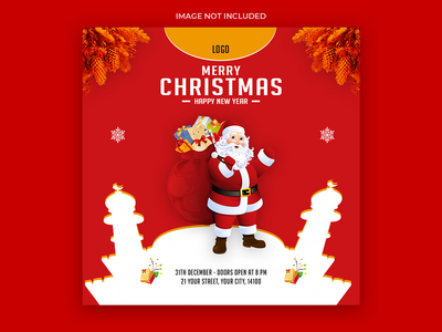 圣诞节和新年社交媒体模板(Christmas & New Year Social Media Template)