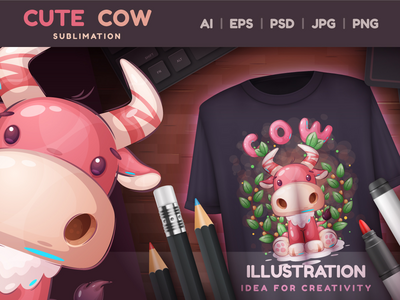 动物升华元素 |卡通人物插图 PNG(Animal Sublimation Element | Cartoon Character Illustration PNG)