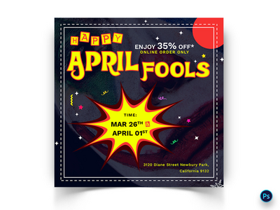 愚人节社交媒体模板(April Fools Day Social Media Templates)