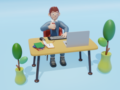 在家学习 3D 插图(3D Illustration learning at home)