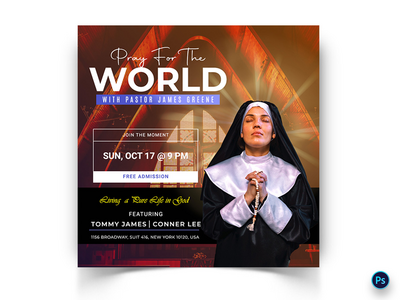 教会演讲社交媒体帖子模板(Church Speech Social Media Post Template)