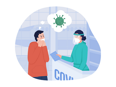 在 covid 2D 矢量隔离插图期间检查旅行(Check for travel during covid 2D vector isolated illustration)