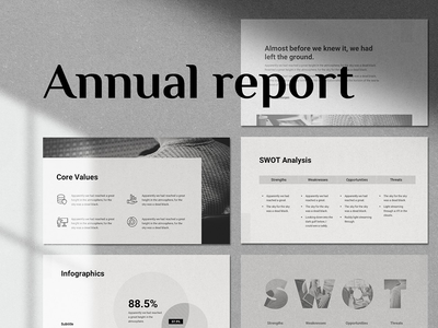 年度报告 - 流畅的动画 Google 幻灯片模板(Annual Report - Smooth Animated Google Slides Template)