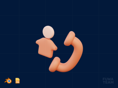 联系 - 3D 商业插图包(Contact - 3D Business illustration pack)