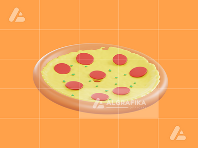 3d 插图美味的比萨对象(3d illustration delicious pizza object)