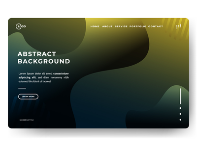 抽象背景液体颜色深黄色最小设计(Abstract background Liquid color dark yellow minimal design)