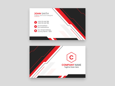 企业创意现代专业名片设计模板(Corporate Creative Modern Professional Business Card Design Template)