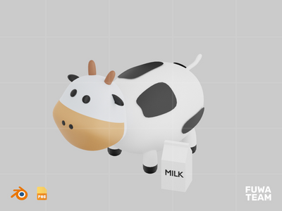 牛 - 可爱的 3D 动物(Cow - Cute 3D Animal)