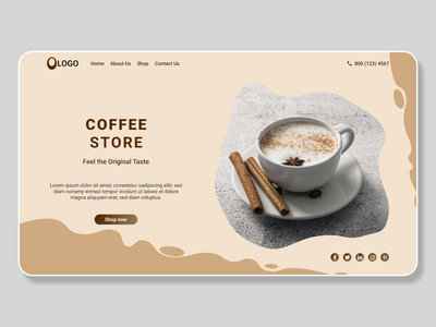 咖啡店登陆页面设计(Coffee Shop Landing Page Design)