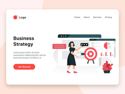 商业战略矢量图(Business Strategy Vector Illustration)