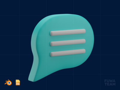 评论工具 - 3D 平面设计插图(Comment Tool - 3D Graphic Design Illustration)