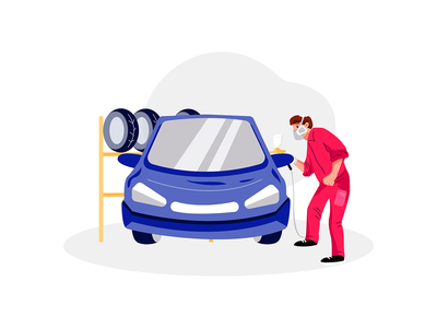 汽车服务图(Auto Service Illustration)