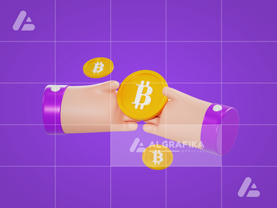 3d 插图比特币协议(3d illustration bitcoin agreement)