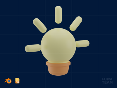 创意 - 3D 设计思维插图(Creative Idea - 3D Design Thinking Illustration)