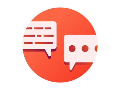 聊天消息渐变图标(Chat message gradient icon)