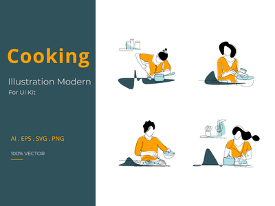 烹饪线图(Cooking line illustration)