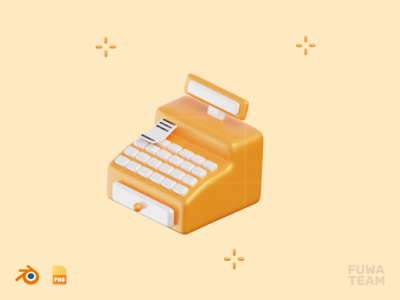 收银机 - 3D 销售和营销插图包(Cashier Machine - 3D Sale & Marketing Illustration Pack)