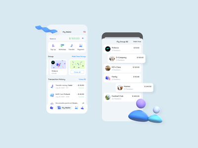 All Group - 数字钱包移动 UI 套件(All Group - Digital Wallet Mobile Ui kits)
