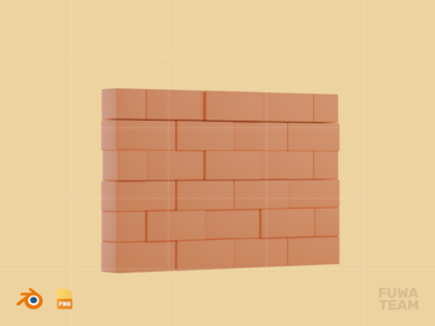 砖墙 - 3D 施工图(Brick Wall - 3D Construction Illustration)