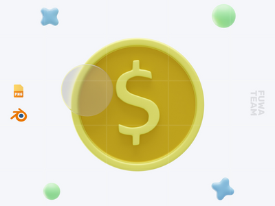 硬币 - 3D 商业和金融图标包（正面）(Coin - 3D Business and Finance icon pack (front))