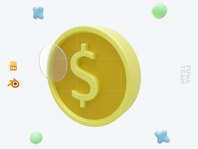 硬币-3D 商业和金融图标包(Coin - 3D Business and Finance icon pack)