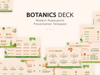 植物学的PowerPoint演示模板(Botanics PowerPoint Presentation Template)