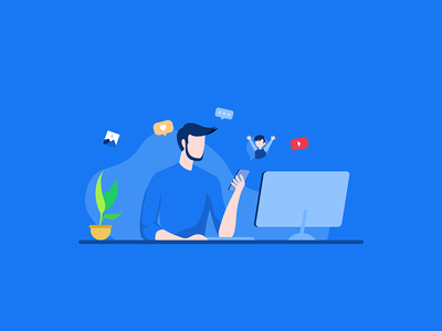 一位父亲与他的孩子进行视频通话(A Father Makes a Video Call with His Kid)