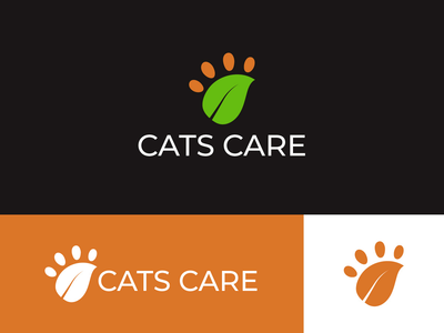 猫护理标志设计(Cats Care logo design)