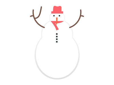 圣诞雪人图(Christmas snowman illustration)