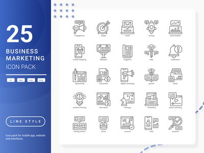 商业营销图标包(Business Marketing Icon Pack)