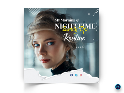 美容社交媒体帖子模板(Beauty Social Media Post Template)