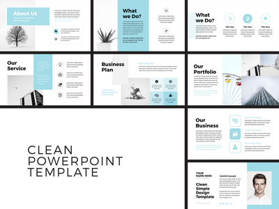 清洁最小业务的PowerPoint演示模板(Clean Minimal Business PowerPoint Presentation Template)