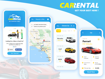 汽车租赁应用概念 UI(Car Rental Application Concept Ui)