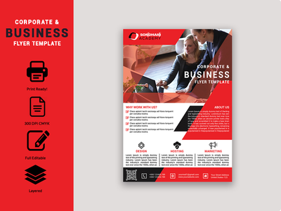 企业传单模板(Corporate Flyer Template)