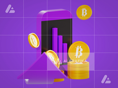 3d 插图加密交易时间(3d illustration crypto trading time)