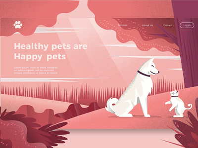 猫和狗 - 横幅和登陆页面(Cat and Dogs - Banner & Landing Page)