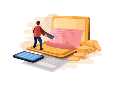 商业与金融插画概念(Business & Finance Illustration concept)