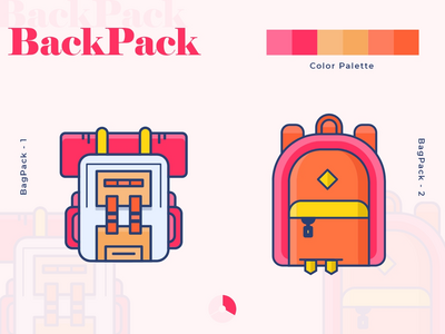 背包插图 Set-1(Back Pack Illustration Set-1)