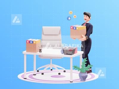 3d 字符商人图(3D Character Businessman Illustration)