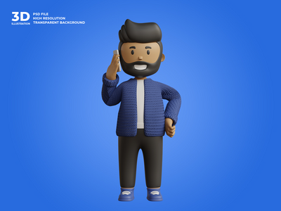 3d 业务人字符图(3d business man character illustration)