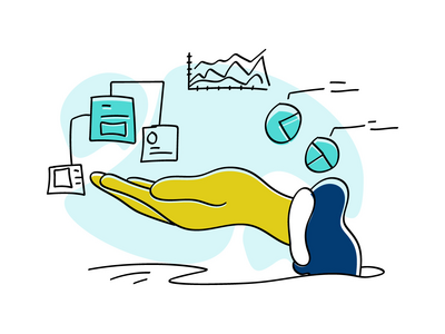 资产配置平面插图投资业务(Asset Allocation flat Illustration Investing Business)