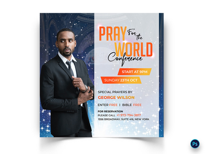 教会演讲社交媒体帖子模板(Church Speech Social Media Post Template)