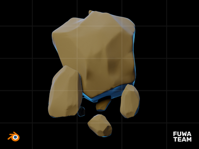 黑暗插图包中的 3D 游戏元素发光 - Terra（正面）(3D Game elemental glow in the dark illustration pack - Terra (Front))