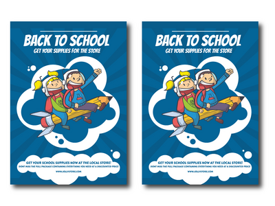 回到学校传单模板(Back to School Flyer Template)