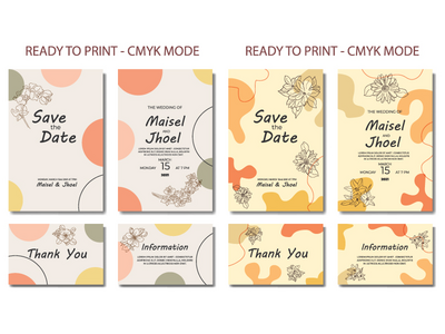 波西米亚风婚礼请柬模板(boho Wedding Invitation Templates)