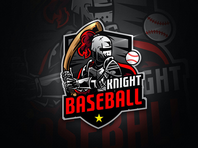 棒球骑士 - 吉祥物和电子竞技标志(Baseball Knight - Mascot & Esport Logo)