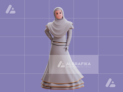 3d 婚礼新娘人物插画(3d wedding bride character illustration)