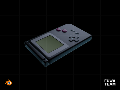 3D 游戏设备在黑暗插图包中发光 - Gameboy(3D Game Device Glow In The Dark Illustration Pack - Gameboy)