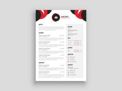 企业创意干净的简历简历设计模板(Corporate Creative Clean CV Resume Design Template)